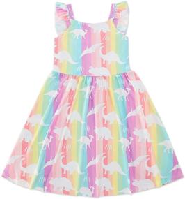 img 4 attached to 👗 Vintage Flutter Sundress for Toddler Girls' Clothing in Dresses