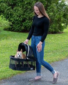 img 2 attached to 🐾 Pet Gear View 360: The Ultimate Pet Safety Carrier & Car Seat for Small Dogs & Cats - Push Button Entry, 3 Color Options