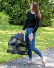 img 3 attached to 🐾 Pet Gear View 360: The Ultimate Pet Safety Carrier & Car Seat for Small Dogs & Cats - Push Button Entry, 3 Color Options