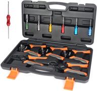 🔧 iwiss automotive wiring crimping tool kit for deutsch open & closed barrel terminals and weather pack terminals - 12 pieces included logo