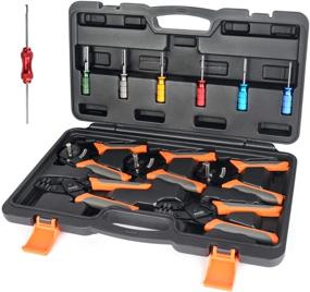 img 4 attached to 🔧 IWISS Automotive Wiring Crimping Tool Kit for Deutsch Open & Closed Barrel Terminals and Weather Pack Terminals - 12 Pieces Included