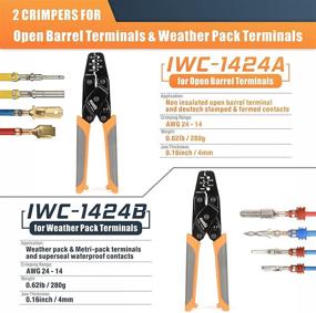 img 2 attached to 🔧 IWISS Automotive Wiring Crimping Tool Kit for Deutsch Open & Closed Barrel Terminals and Weather Pack Terminals - 12 Pieces Included