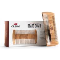 🧔 cremo highly effective 100% sandalwood dual-sided beard comb - static-free, gentle on facial hair with no pulling or snagging logo