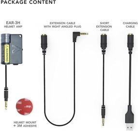 img 1 attached to IASUS EAR3 шлемовой усилитель: маленький портативный наушниковый усилитель - улучшает звук на 10 дБ для общения в мотошлемах, динамиков, смартфонов - в комплекте крепление и кабели.