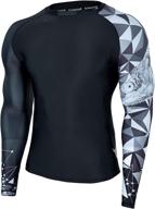 💪 adoreism compression long sleeve rash guard swim shirt upf 50+ mma bjj quick-dry logo