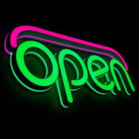 img 4 attached to 🔓 Anrookie LED Open Sign for Retail Store Fixtures & Equipment