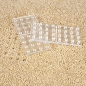 img 2 attached to 🛡️ Protect Your Short Pile Carpet: Self-Stick Furniture Anti-Dent Carpet Protectors - Keep Furniture in Place and Prevent Dents (2 Pieces)