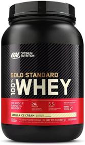 img 4 attached to Vanilla Ice Cream Optimum Nutrition Gold Standard 100% Whey Protein Powder - 2 Pound (Packaging May Vary)