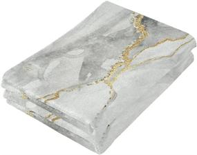 img 2 attached to Grey Marble Hand Towels Textured