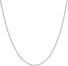 img 2 attached to БОРУО 925 стерлинговое серебряное ожерелье из кабельной цепи: изящный итальянский дизайн, безникелевая застежка-краб в различных длинах!