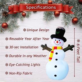 img 3 attached to MILLONESSENTIALS Inflatable Christmas Decoration Holidays Seasonal Decor