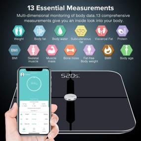 img 3 attached to 📱 BAIFROS Smart Scales for Body Weight - Bluetooth Body Fat Scale with Accurate ITO Technology and 13 Measurement Weight Scale Smart APP Fit Tracker - ST/LB/KG