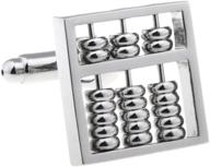mrcuff abacus meticulously driven accountant cpa duo cufflinks set in a deluxe presentation gift box with polishing cloth logo