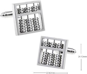img 3 attached to MRCUFF Abacus Meticulously Driven Accountant CPA Duo Cufflinks Set in a Deluxe Presentation Gift Box with Polishing Cloth