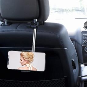 img 1 attached to 📱 360° Rearview Mirror Phone Holder: Universal Adjustable Cradle for 4-6.1 Inch Phones