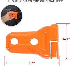 img 2 attached to Улучшите стиль и защиту вашего джипа с CheroCar JL JT накладками на петли дверей - набор украшений и защиты - совместимы с Jeep Wrangler JL JLU 2018-2020 и Jeep Gladiator JT 2020 - живописный оранжевый экстерьер - 8шт.