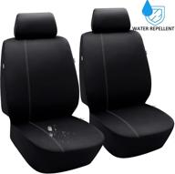 🚗 water-repellent car front seat covers - universal fit, airbag compatible - magiona black 1 pair logo