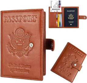 img 2 attached to 🛂 Leather Passport Holder with Blocking Feature: Essential Travel Accessory for Enhanced Security and Style