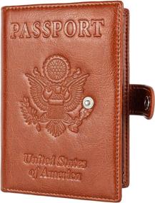 img 4 attached to 🛂 Leather Passport Holder with Blocking Feature: Essential Travel Accessory for Enhanced Security and Style