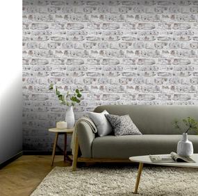 img 1 attached to 🏢 Arthouse White Painted Brick Wallpaper - Photographic Design - 3D Urban Loft Effect - Ideal for Living Spaces & Feature Walls - Paste The Paper - Easy to Hang Wallpaper Roll 671100