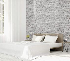 img 2 attached to 🏢 Arthouse White Painted Brick Wallpaper - Photographic Design - 3D Urban Loft Effect - Ideal for Living Spaces & Feature Walls - Paste The Paper - Easy to Hang Wallpaper Roll 671100