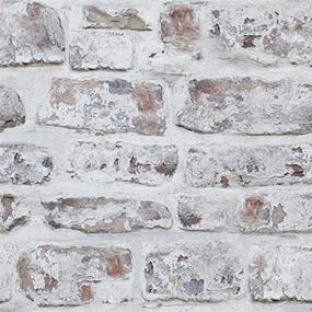 img 4 attached to 🏢 Arthouse White Painted Brick Wallpaper - Photographic Design - 3D Urban Loft Effect - Ideal for Living Spaces & Feature Walls - Paste The Paper - Easy to Hang Wallpaper Roll 671100