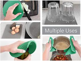 img 2 attached to Versatile and Stylish Silicone Trivet Mat Pot Holders by Lindas Essentials: A Must-Have for Kitchen Safety and Style!