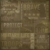 📄 karen foster design military collage scrapbooking paper - 12 x 12, 1 sheet, high-quality logo