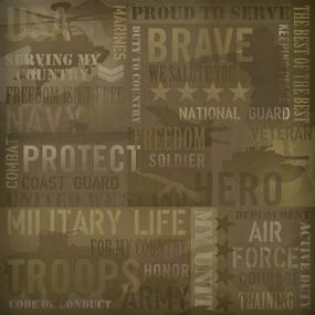 img 1 attached to 📄 Karen Foster Design Military Collage Scrapbooking Paper - 12 x 12, 1 Sheet, High-Quality