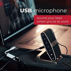 img 3 attached to Микрофон Tula Mics USB C: универсальное решение для подкастов, домашней студии и многого другого — компактный, шумоподавляющий микрофон с подставкой на ручке - совместим с iOS/Android, Mac и ПК