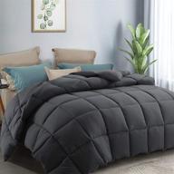 🛏️ cottonhouse queen/full size lightweight all season comforter - grey logo