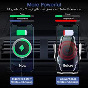 img 1 attached to Hohosb Mag-Safe Magnetic Wireless Car Charger for iPhone 12 -N5-Black| Fast Charging Car Mount with Magnetic Attachment & Alignment