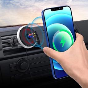 img 2 attached to Hohosb Mag-Safe Magnetic Wireless Car Charger for iPhone 12 -N5-Black| Fast Charging Car Mount with Magnetic Attachment & Alignment