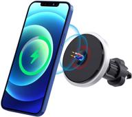 hohosb mag-safe magnetic wireless car charger for iphone 12 -n5-black| fast charging car mount with magnetic attachment & alignment logo