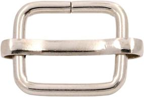 img 1 attached to 🔧 BIKICOCO Metal Slide Adjuster Buckle Tri-Glides: Adjustable Center Bar for 1/2 x 3/8 Inch Straps, Silver