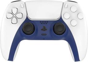 img 1 attached to 🎮 PS5 Dualsense Controller Replacement Shell DIY Shell Decorative Strip - Blue