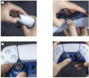 img 2 attached to 🎮 PS5 Dualsense Controller Replacement Shell DIY Shell Decorative Strip - Blue