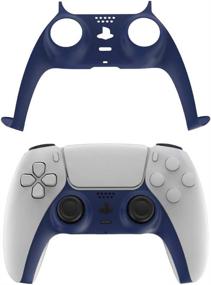 img 4 attached to 🎮 PS5 Dualsense Controller Replacement Shell DIY Shell Decorative Strip - Blue