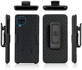 img 4 attached to 📱 ZASE Samsung Galaxy A12 Holster Belt Clip Case: The Ultimate Tough Super Slim Rugged Protective Cover for Galaxy A12 6.5 inch 2021 (Black Holster Combo Case)