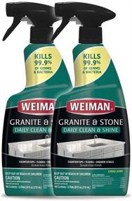 img 4 attached to Weiman Granite Daily Clean & Shine Disinfectant - 24 Ounce (2 Pack) | Safely Clean, Disinfect and Shine Granite, Marble, Soapstone, Quartz, Quartzite, Slate, Limestone, Corian, Laminate, and Tile Countertops