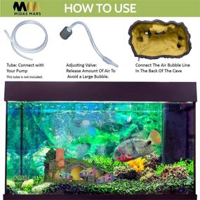 img 1 attached to 🏰 MIDAS MARS Hobbit House Fish Tank Decor – Medium Resin Cave Aquarium Ornament with Unique Air Bubbles – No Color Peel – Perfect for Snake or Betta Fish Tank Decorations