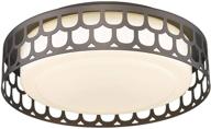 foitton 12 inch flush mount ceiling light, 15w 1100 lumens, orb finish, warm white - ideal fixture for kitchen, hallway, stairways - etl listed логотип