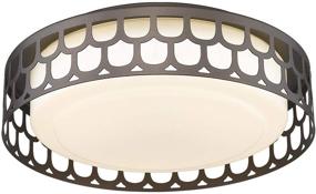 img 4 attached to FOITTON 12 inch Flush Mount Ceiling Light, 15W 1100 Lumens, ORB Finish, Warm White - Ideal Fixture for Kitchen, Hallway, Stairways - ETL Listed