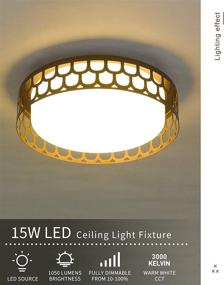 img 3 attached to FOITTON 12 inch Flush Mount Ceiling Light, 15W 1100 Lumens, ORB Finish, Warm White - Ideal Fixture for Kitchen, Hallway, Stairways - ETL Listed