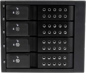 img 3 attached to 🔥 High-Speed 4-Bay Trayless Hot Swap Mobile Rack Backplane for 3.5in SAS II/SATA III - 6 Gbps HDD by StarTech.com (Model: HSB4SATSASBA)