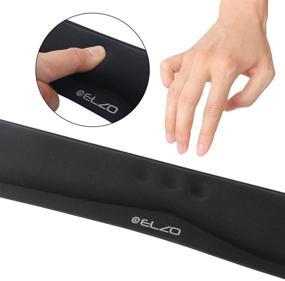 img 2 attached to 🖥️ ELZO Ergonomic Keyboard Wrist Rest Pad Support with Memory Foam Padding, Nonslip Rubber Base for PC Computer Laptop Mac
