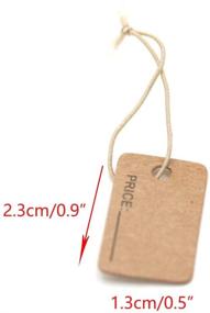 img 2 attached to 📇 Preamer 100pcs 0.9" Jewelry Craft Price Tags Kraft Paper Label Cards with Elastic Rope - Perfect for Jewelry and Crafts!