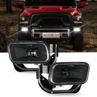 🚗 auxbeam led туманные фары для dodge ram 1500/2500/3500 2009-2018, черные 2 шт. с кронштейном логотип