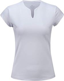 img 3 attached to 👚 ANIVIVO Women's Short Sleeve Tennis Shirts - Solid V-Neck Golf T-Shirts for Running