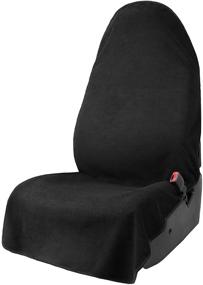 img 4 attached to 🐾 Leader Accessories Black Waterproof Sweat Towel Car Front Seat Cover for Truck SUV Bucket Seat: Your Ultimate Non-Slip Auto Protector for Dogs, Kids, and More!